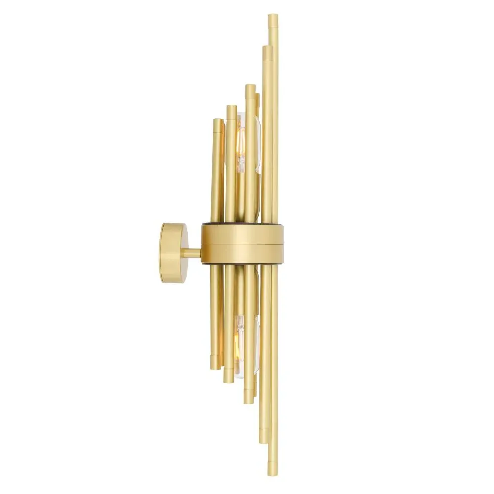 Mini Wall Light with Sleeves - Brass