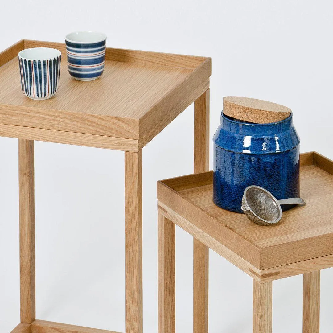 Nesting Side Tables Set - Natural Oak