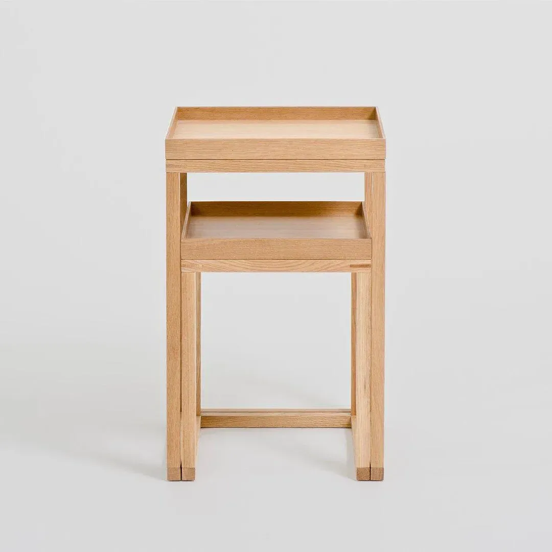 Nesting Side Tables Set - Natural Oak