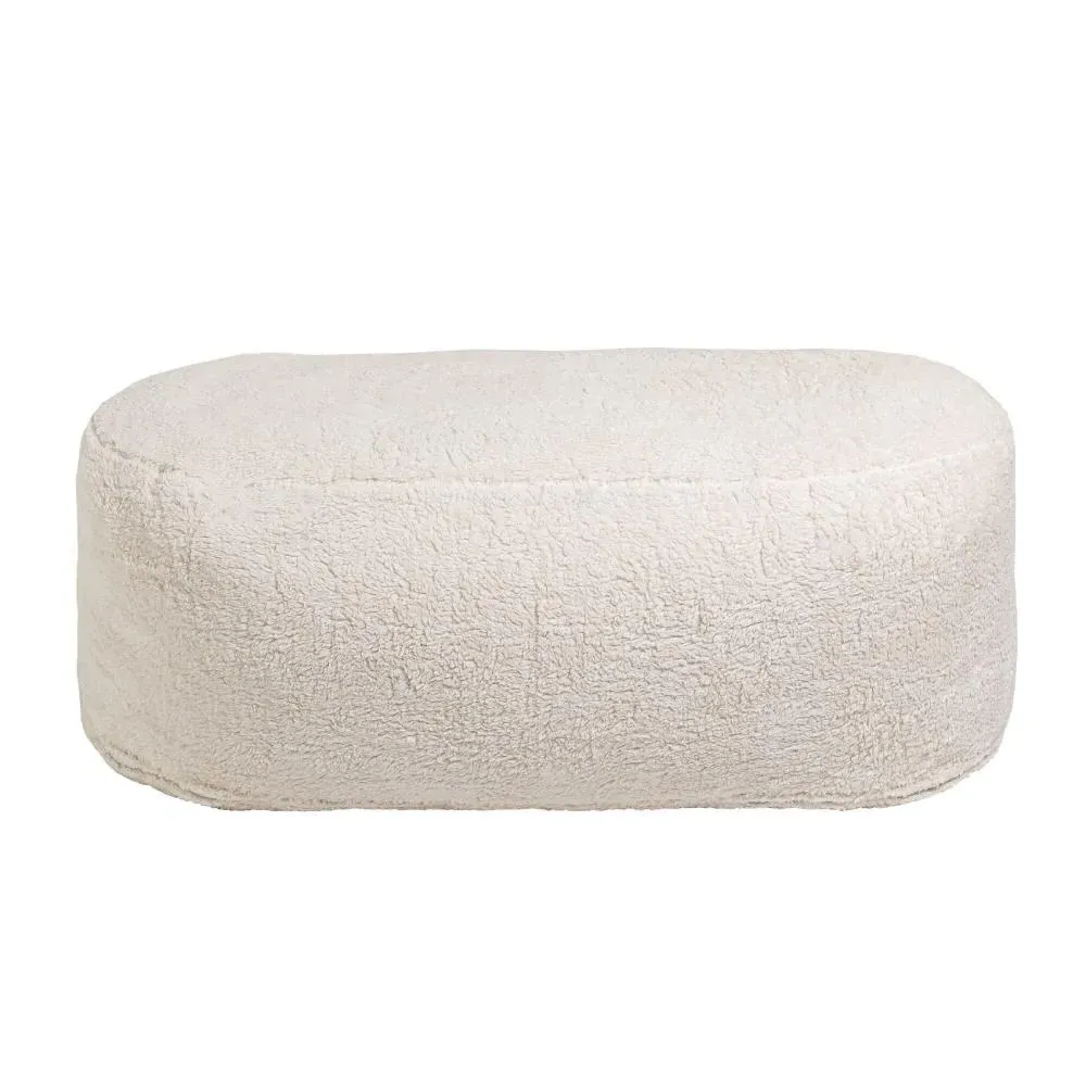 Oblong Pouf - Teddy Fabric