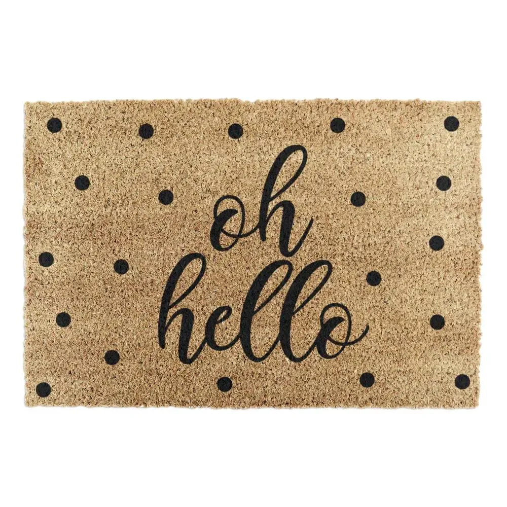 Oh Hello Doormat - Black, Coir image