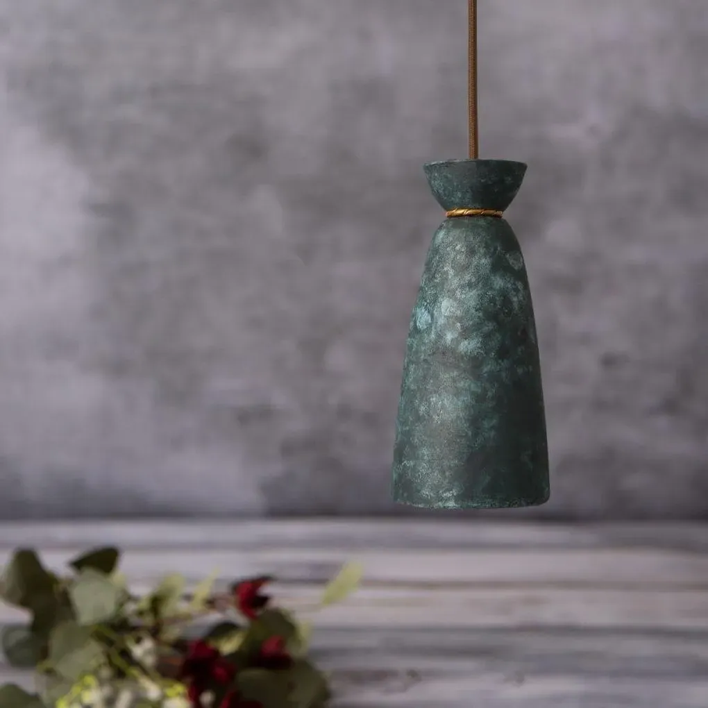 Organic Pendant Light - Blue Earth, Ceramic