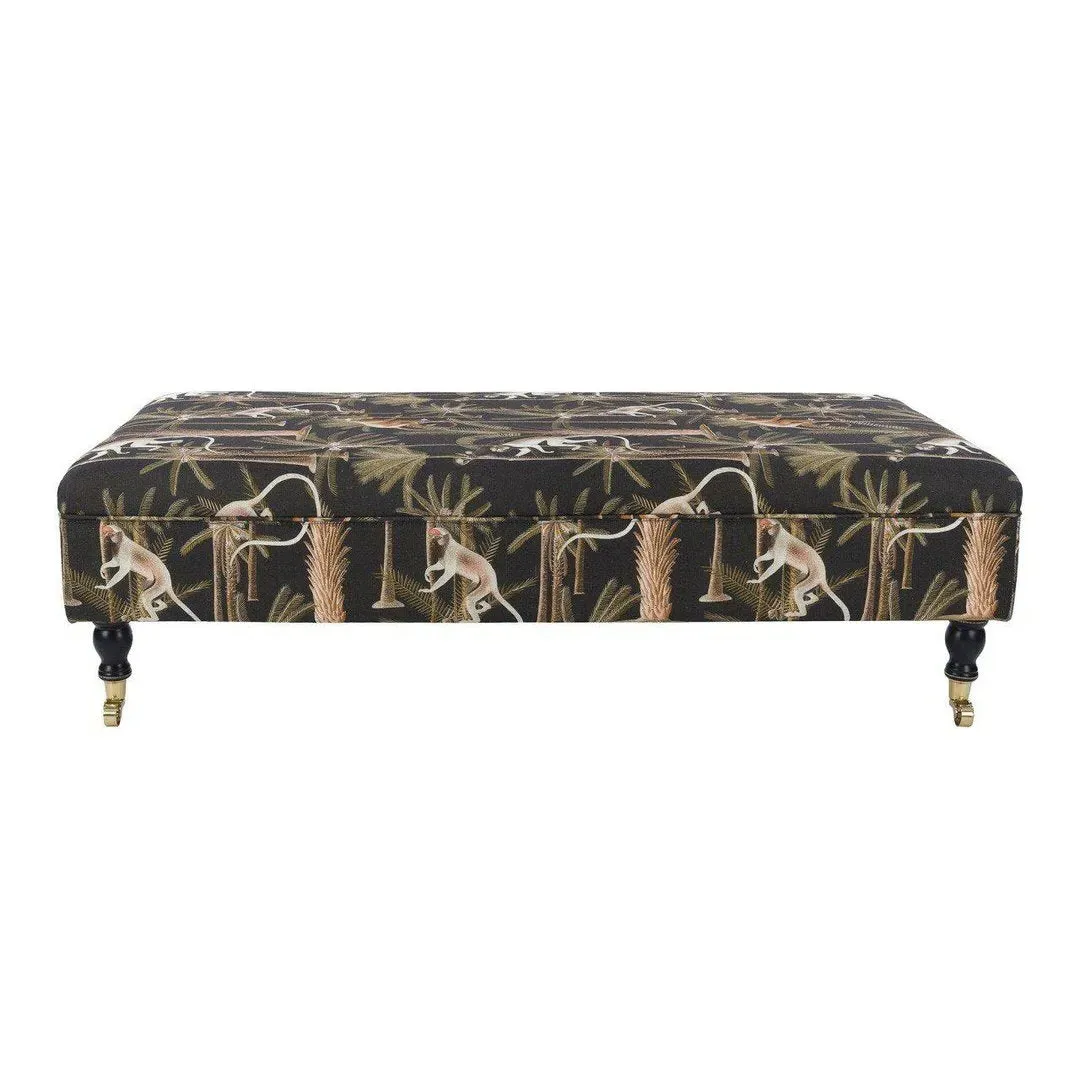 Ottoman Bench with Storage - Anthracite, Linen