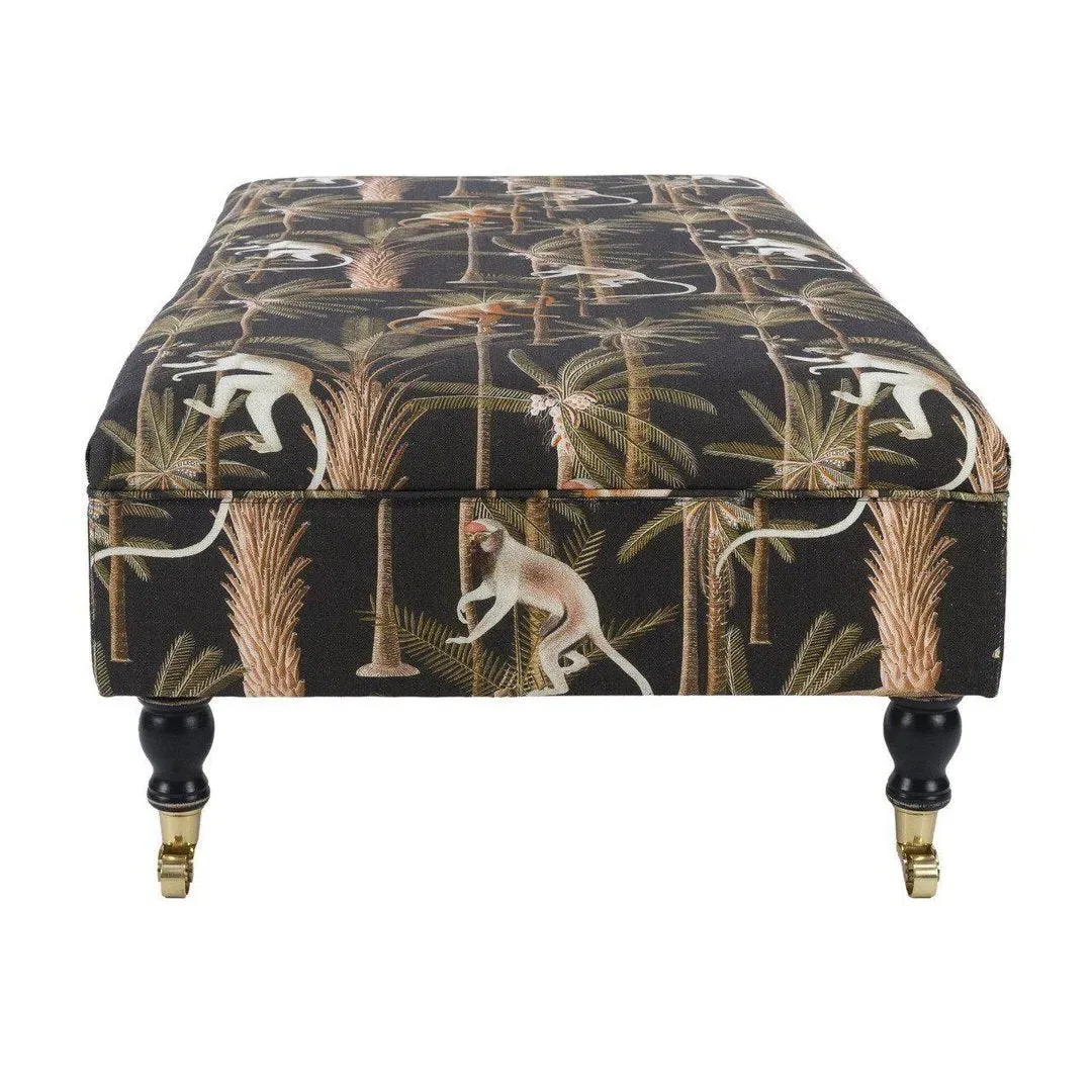 Ottoman Bench with Storage - Anthracite, Linen