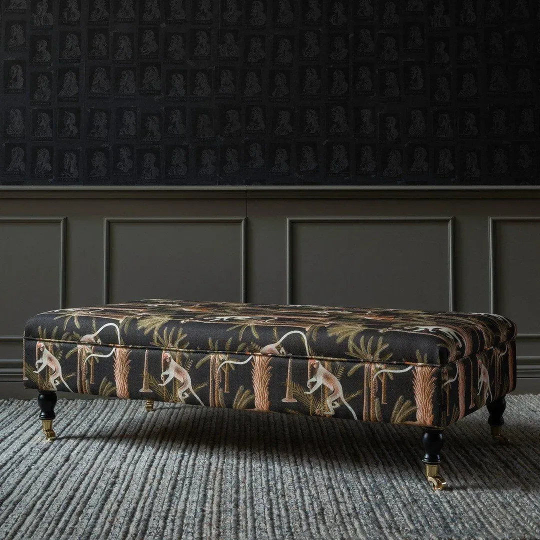 Ottoman Bench with Storage - Anthracite, Linen image