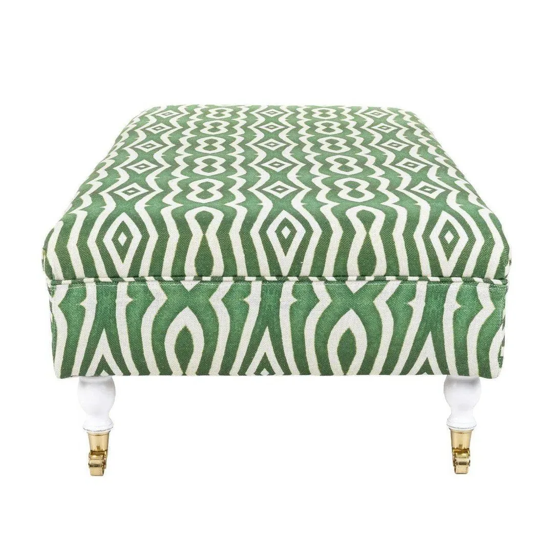 Ottoman Bench with Storage - Blue, Linen