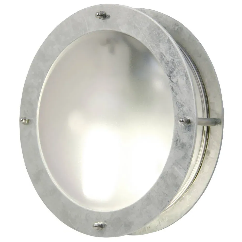 Outdoor Bulkhead Full Light - Galvanised Steel