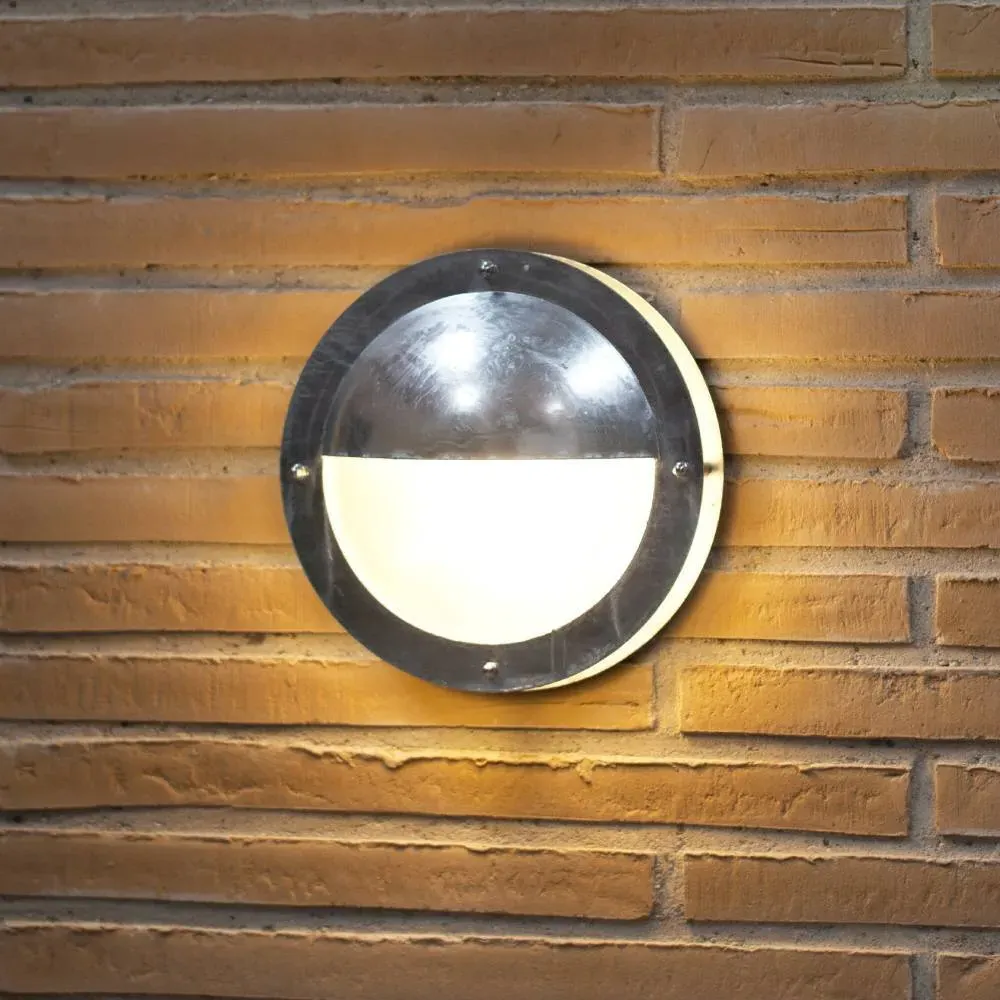 Outdoor Bulkhead Half Light - Galvanised Steel image