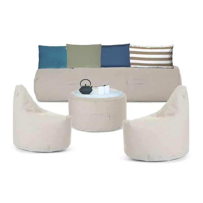 Outdoor Seating Set with Daybed - Beige image