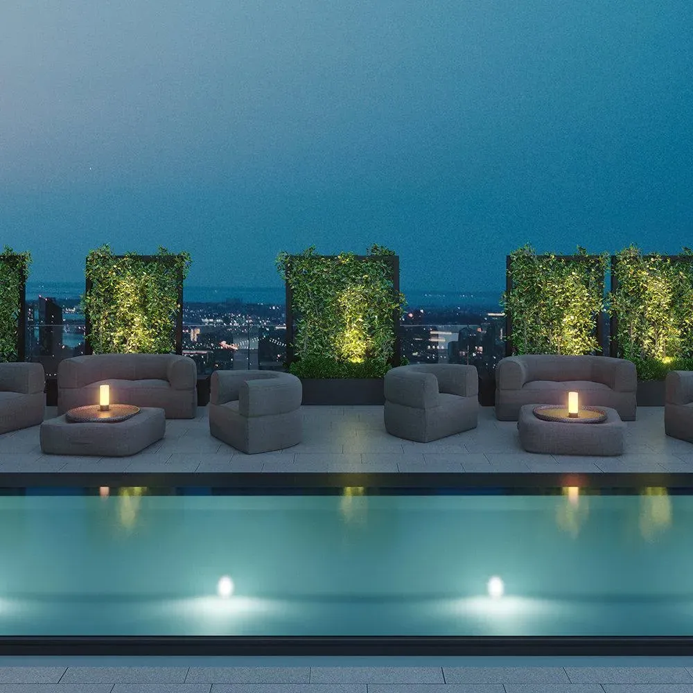 Outdoor Seating Set with Pouffe - Graphite