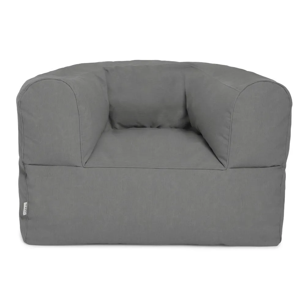 Outdoor Seating Set with Pouffe - Grey