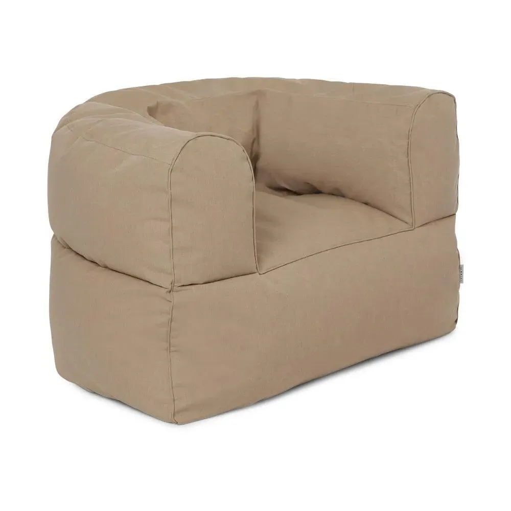 Outdoor Seating Set with Pouffe - Taupe