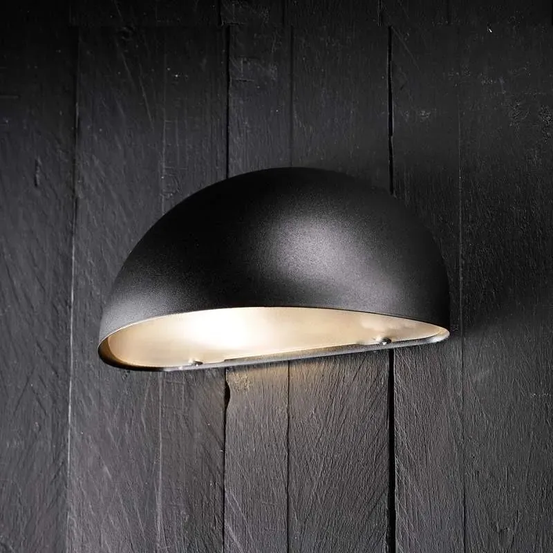 Outdoor Wall Light Half-Moon Design - Black image