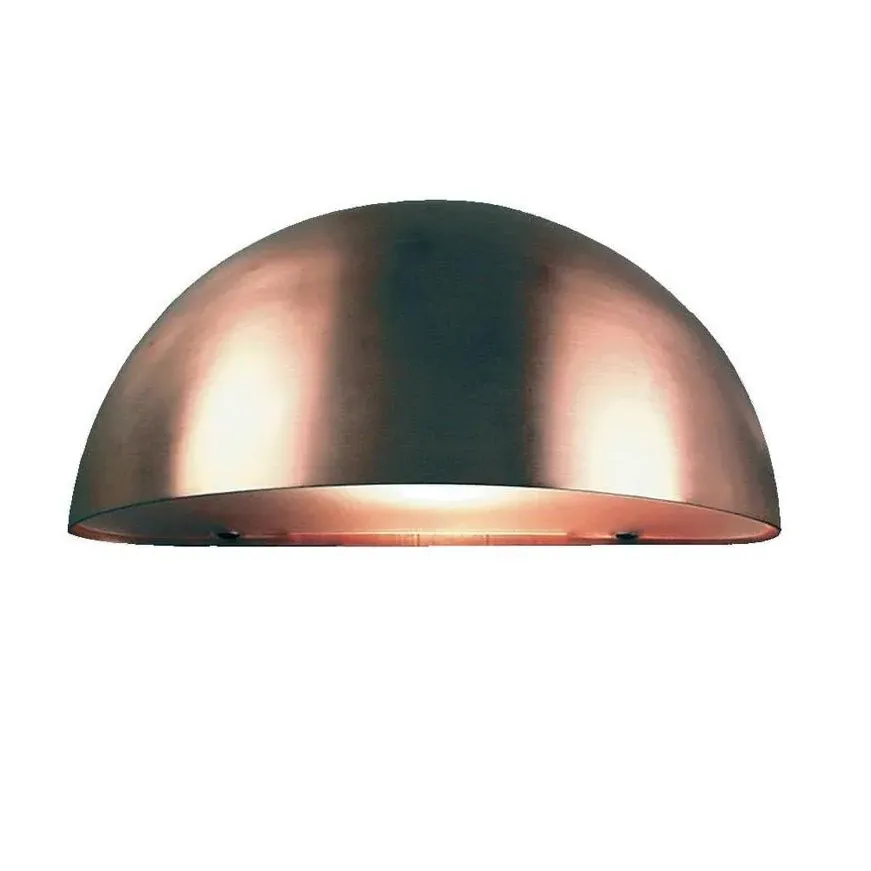 Outdoor Wall Light Half-Moon Design - Copper