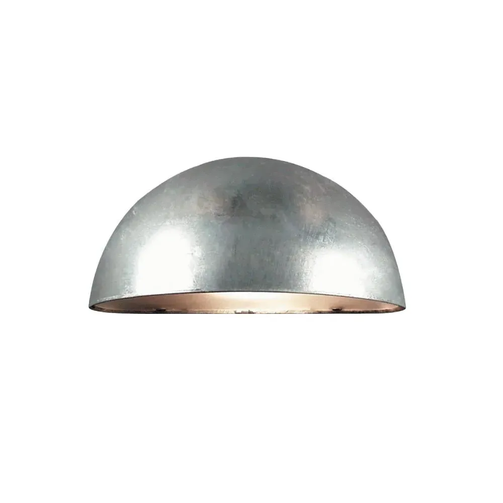 Outdoor Wall Light Half-Moon Design - Galvanised
