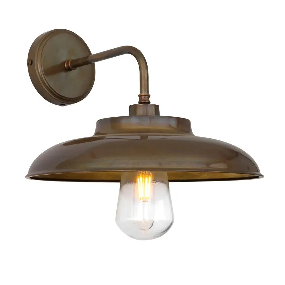 Outdoor Wall Light Industrial - Brass, Metal
