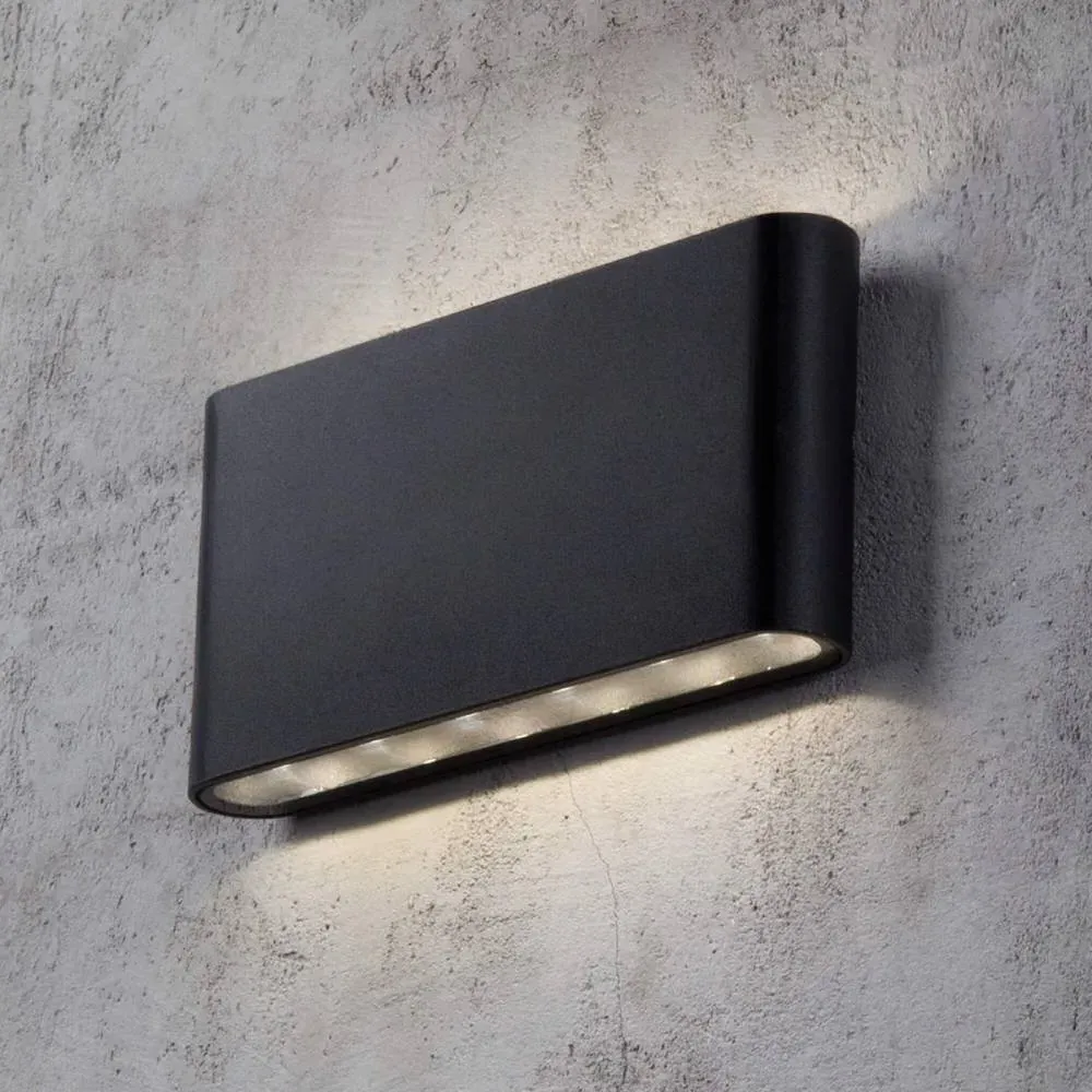 Outdoor Wall Light with LED - Black, Metal