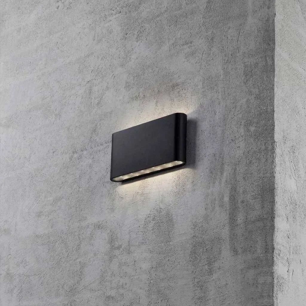 Outdoor Wall Light with LED - Black, Metal