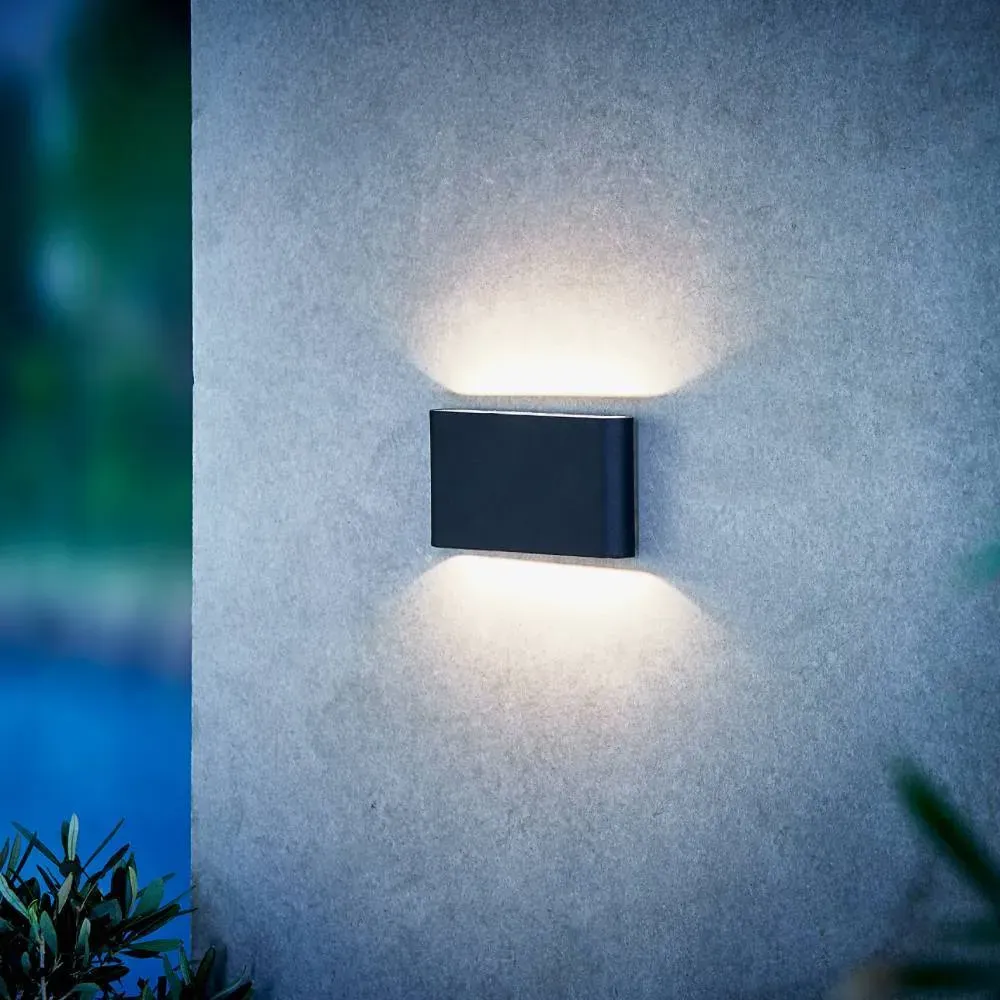 Outdoor Wall Light with LED - Black, Metal image