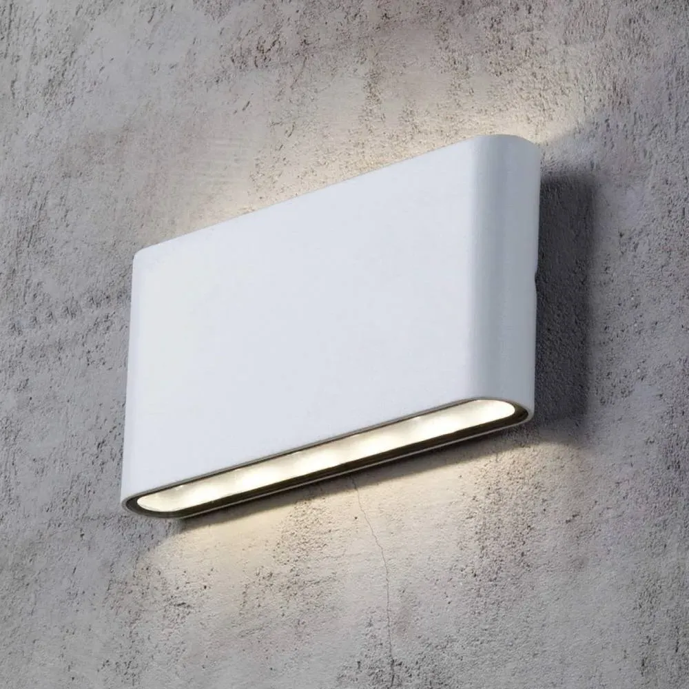 Outdoor Wall Light with LED - White, Metal