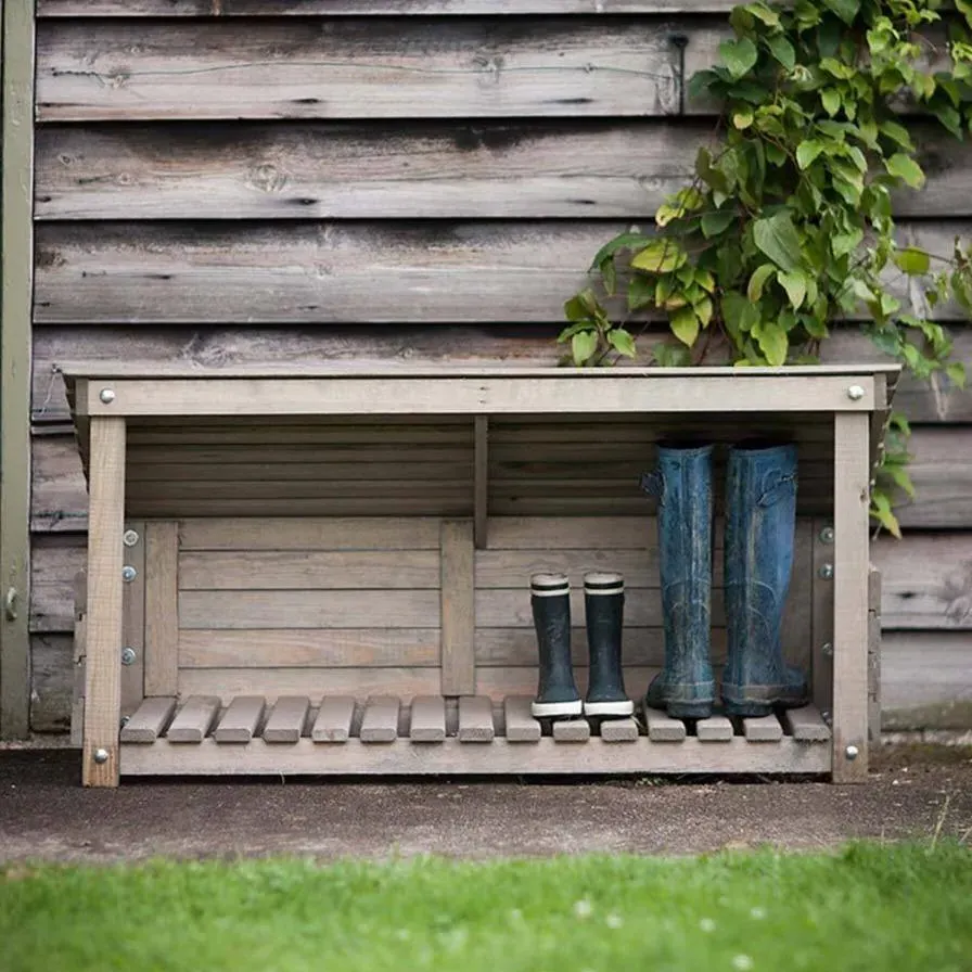 Outdoor Welly Store with Roof - Spruce Wood