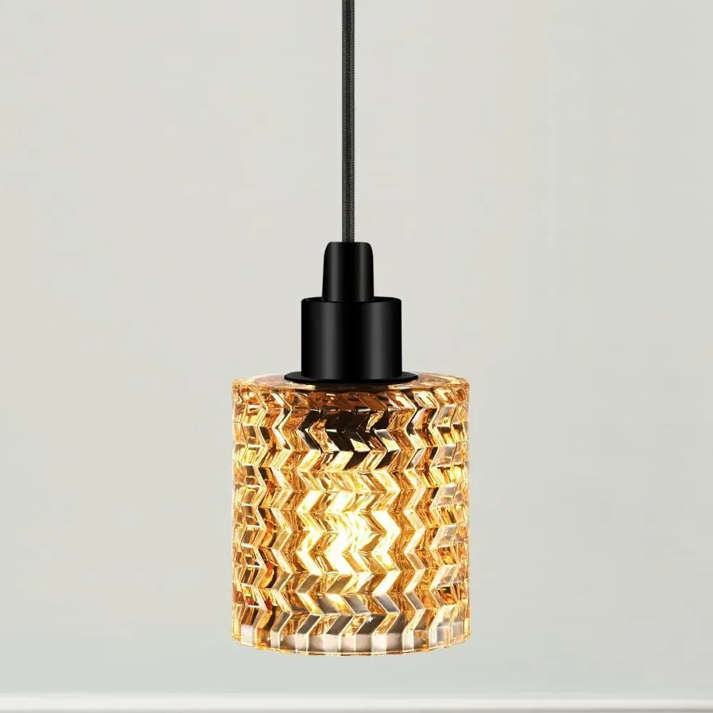 Pendant Lamp with Cut Glass - Amber image
