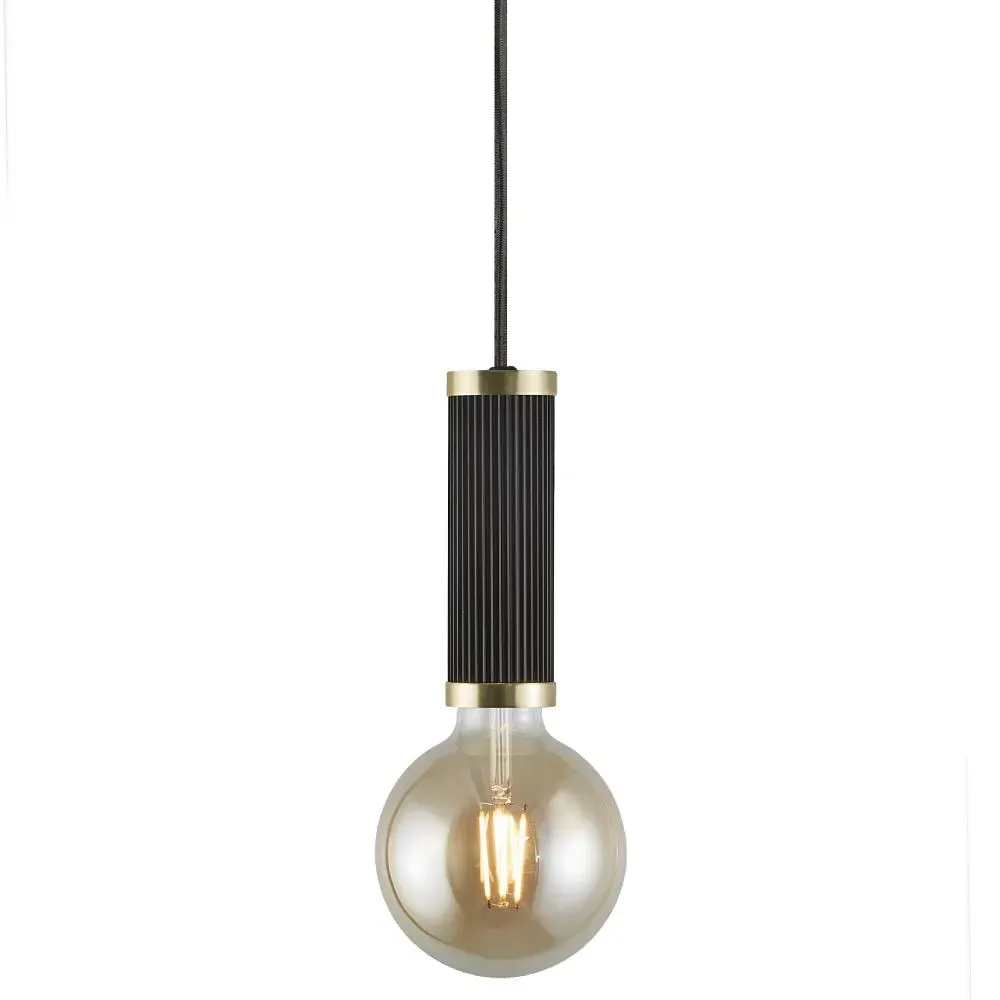 Pendant Light - Black, Brass