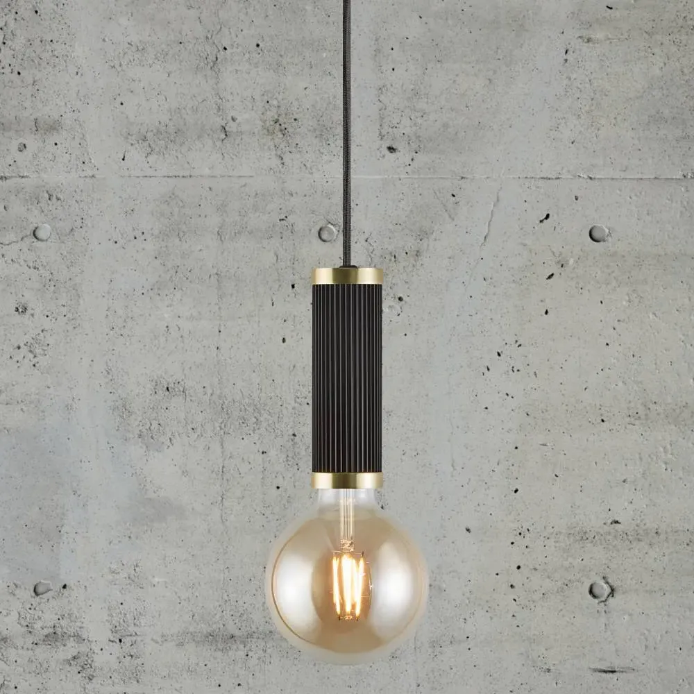 Pendant Light - Black, Brass