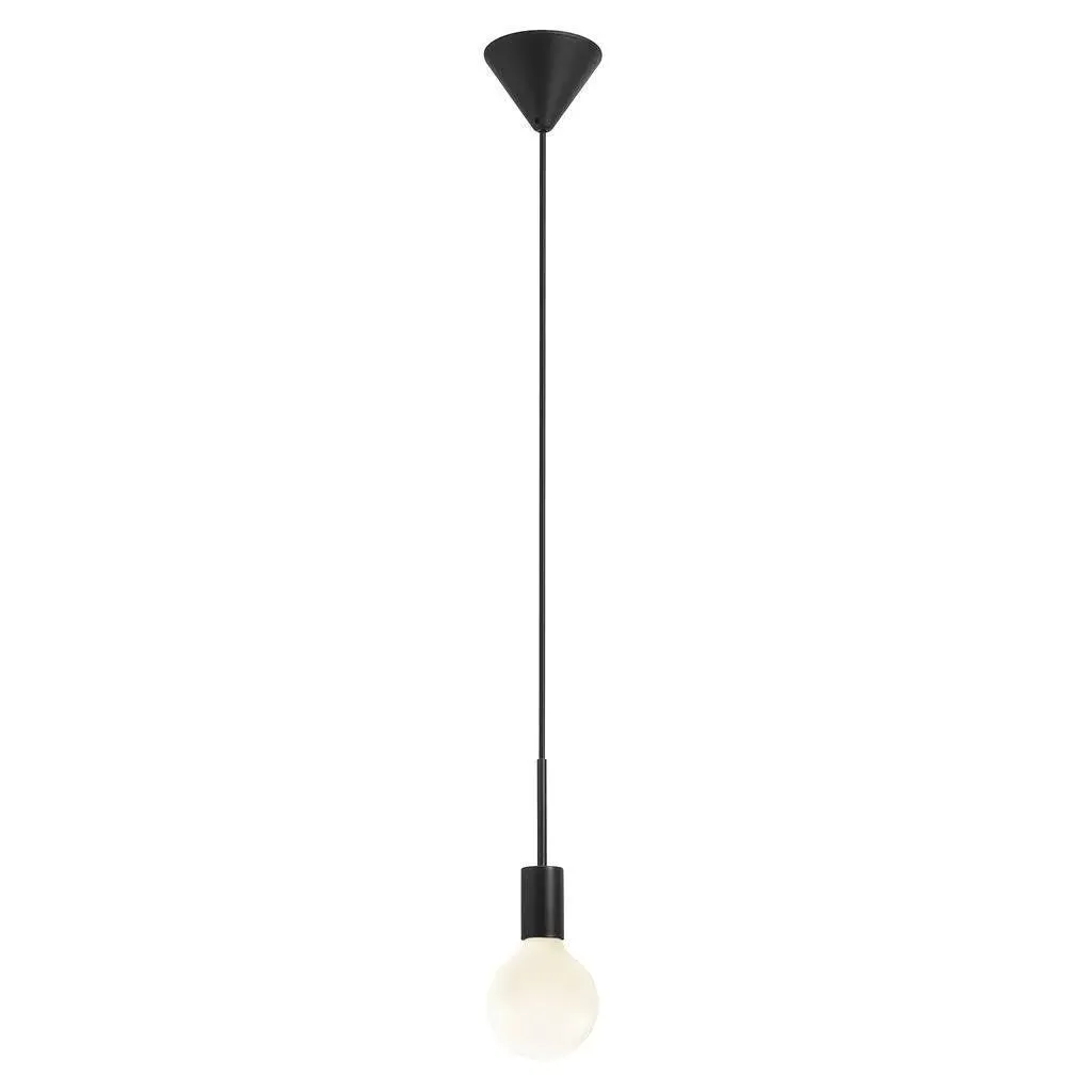 Pendant Light with Cable - Black, Metal