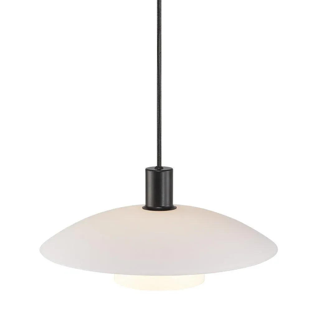 Pendant Light with Dual Shades - White, Glass