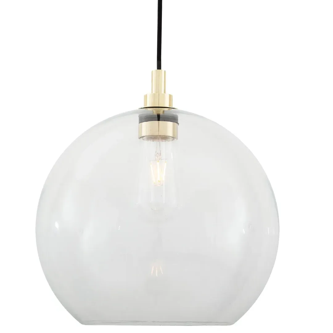 Pendant Light with Open Bottom - Polished Brass