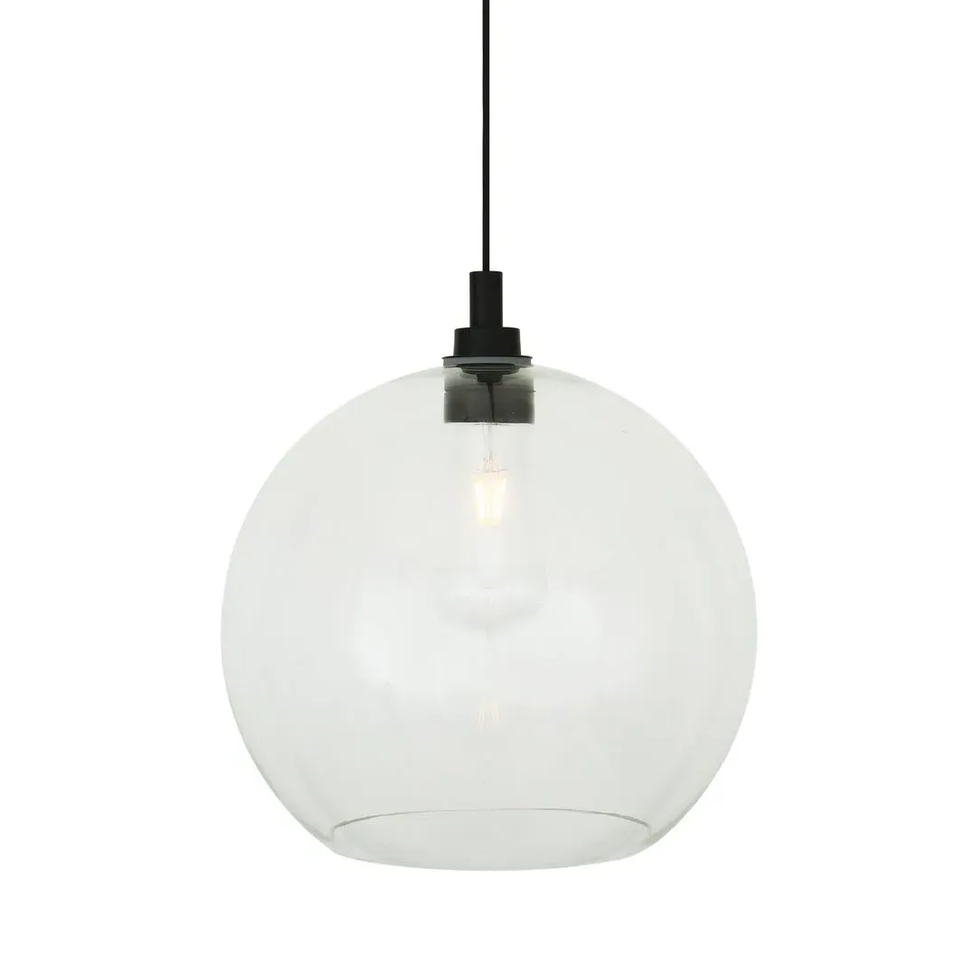 Pendant Light with Open Design - Black, Metal image