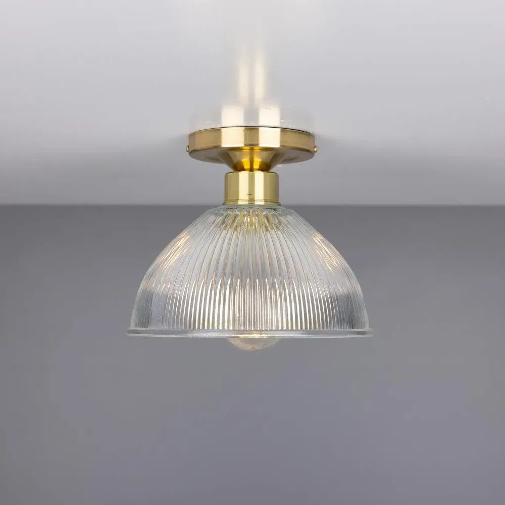 Prismatic Flush Mount Ceiling Light - Polished Brass