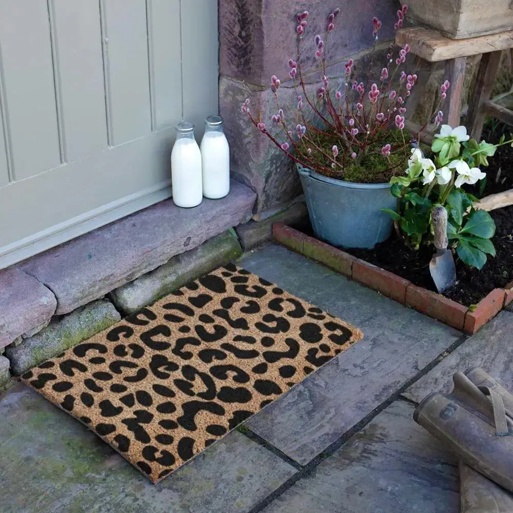 Rectangular Doormat Leopard Print - Coir