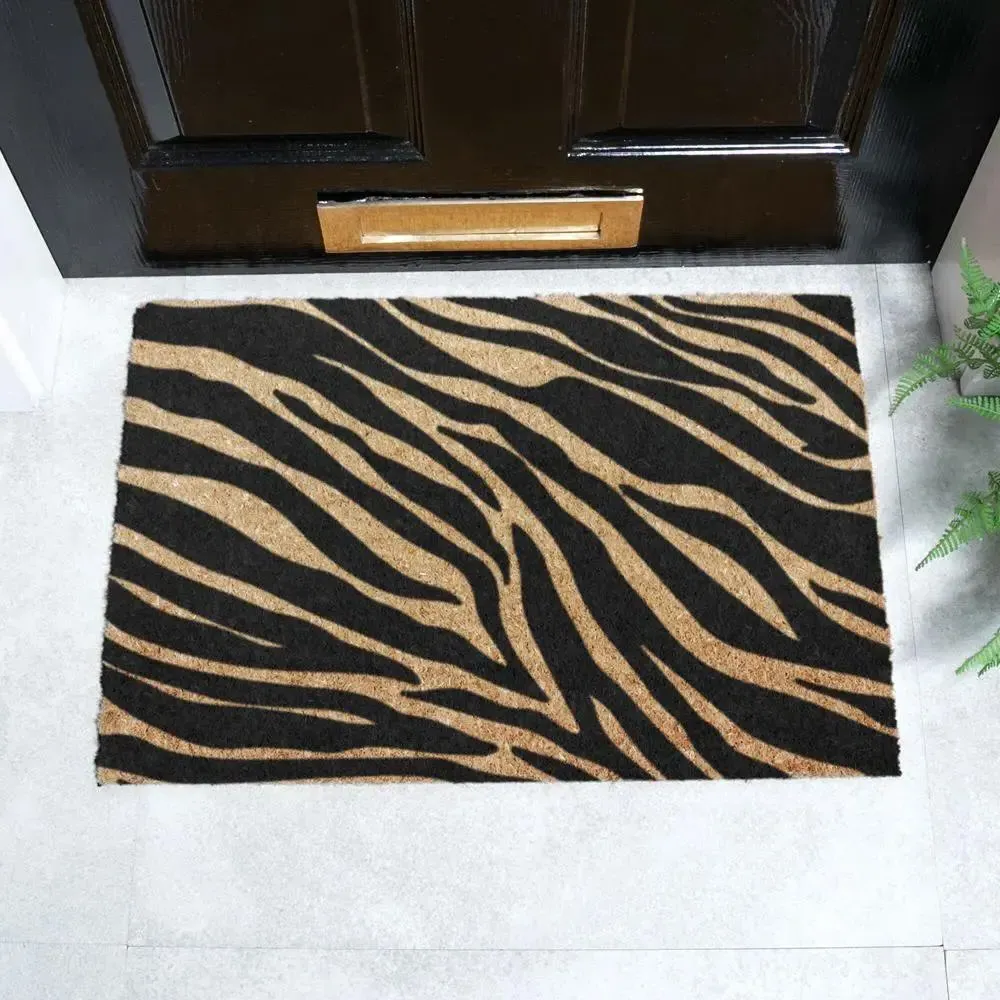 Rectangular Doormat - Zebra Print, Coir
