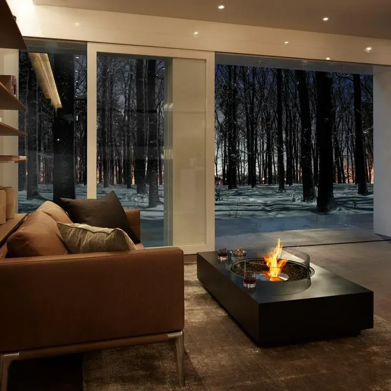 Rectangular Fire Pit Table - Graphite
