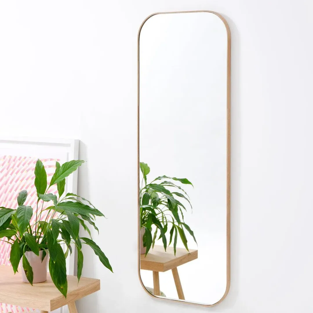 Rectangular Wall Mirror - Natural Oak image