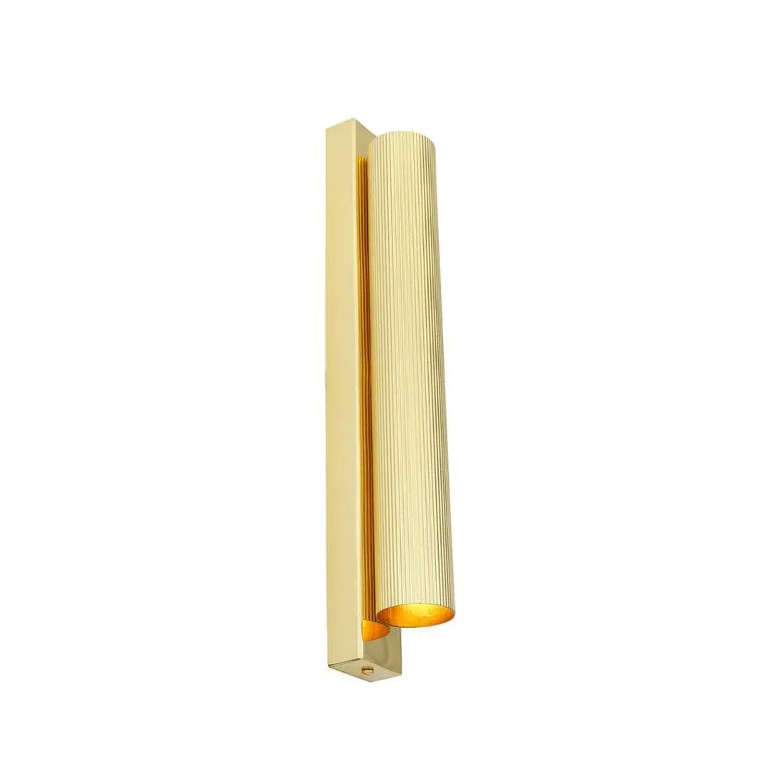 Reeded Wall Light - Brass