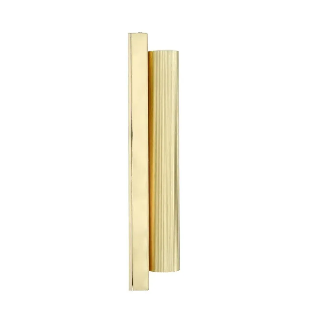 Reeded Wall Light - Brass