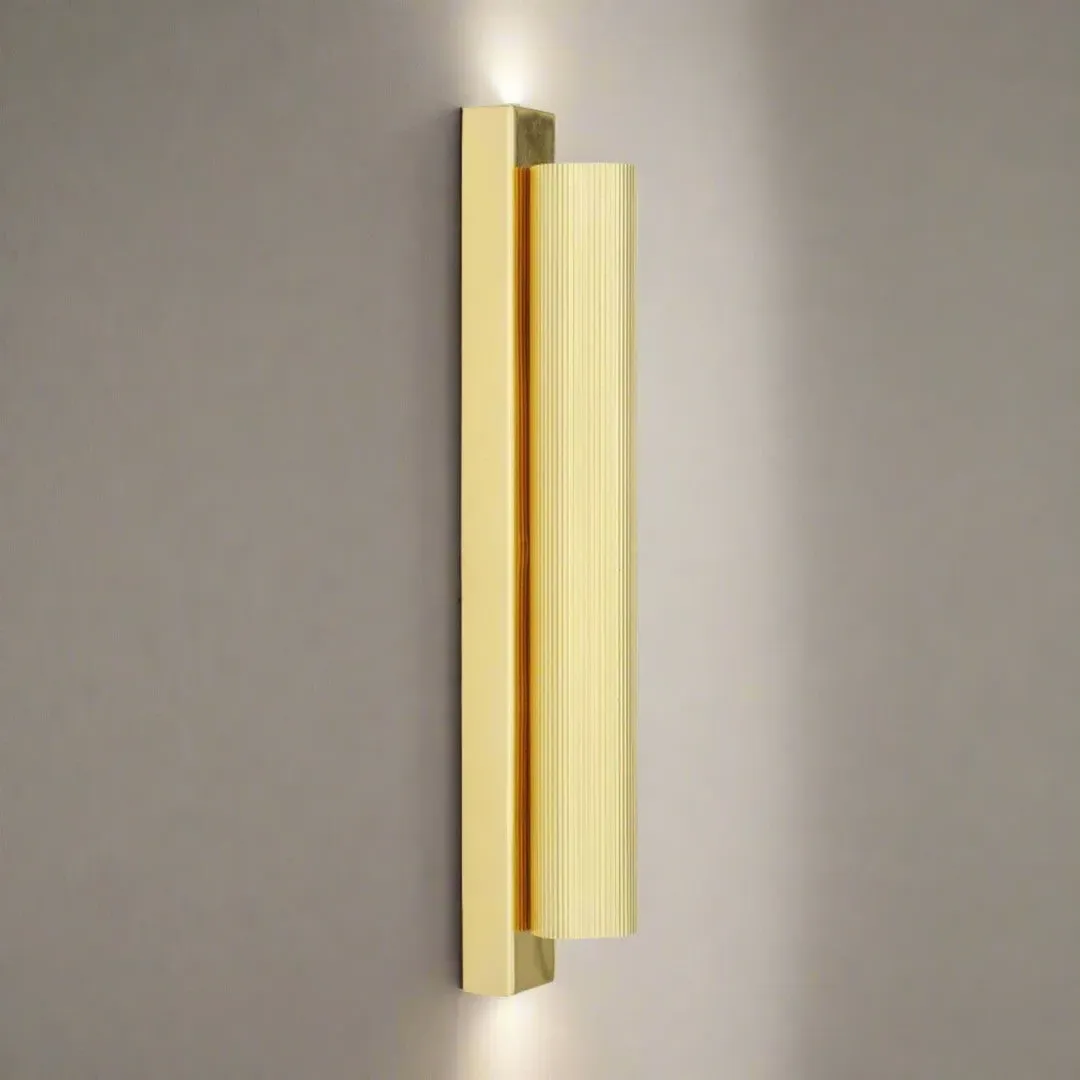 Reeded Wall Light - Brass image