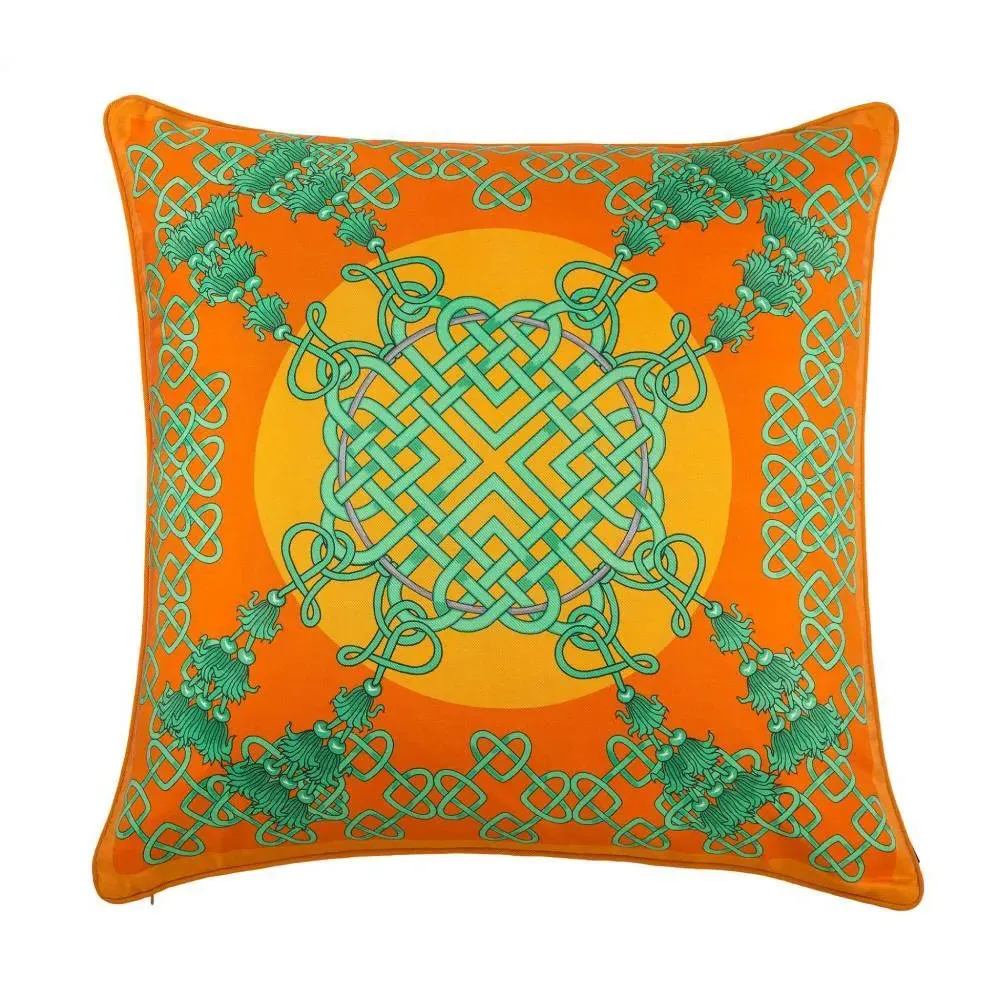 Regular Cushion Chinese Knot Print - Jade, Silk image