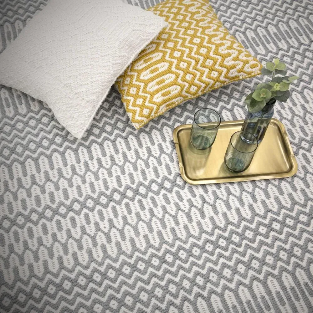 Reversible Geometric Outdoor Rug - Duck Egg image