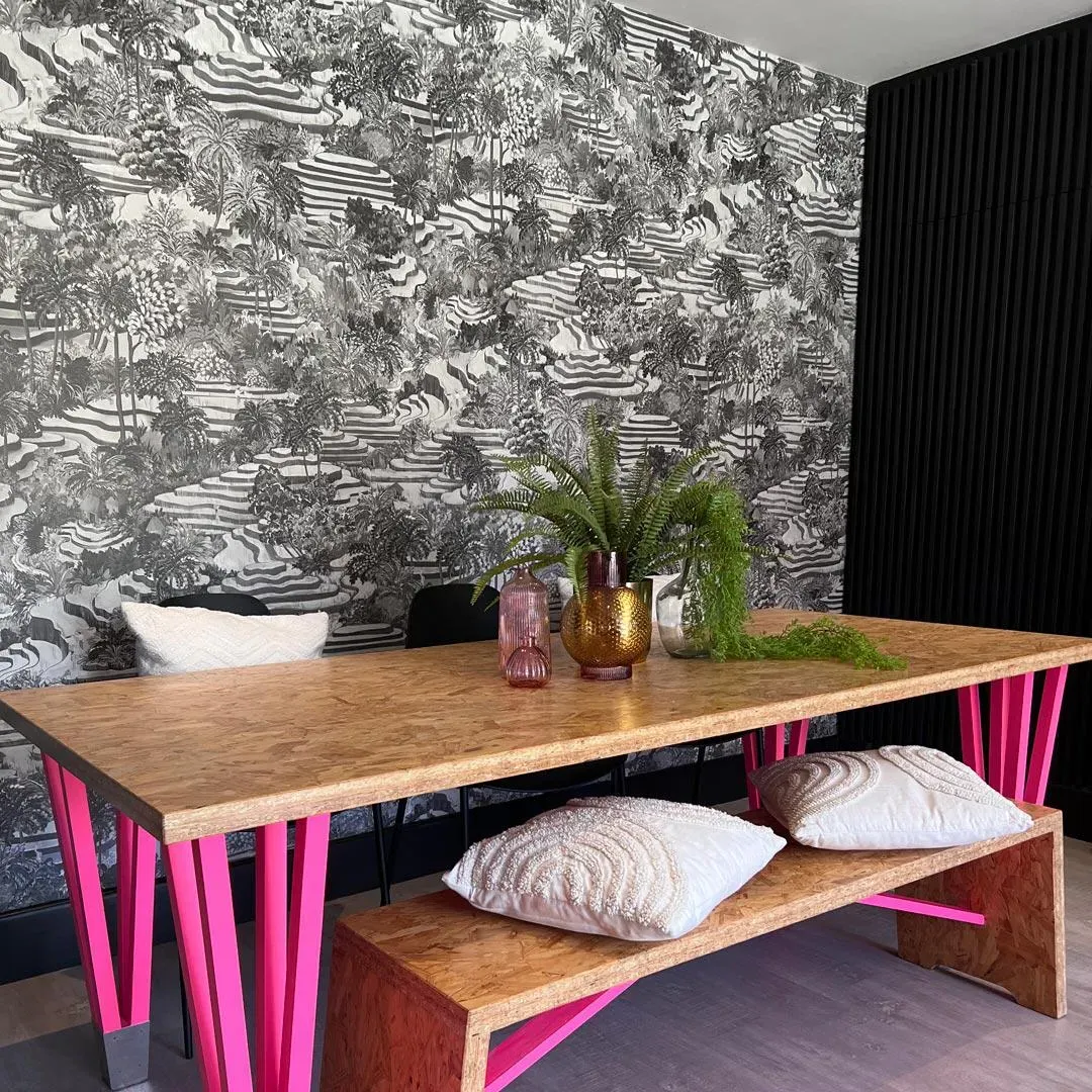 Rice Terrace Max Wallpaper - Black & White