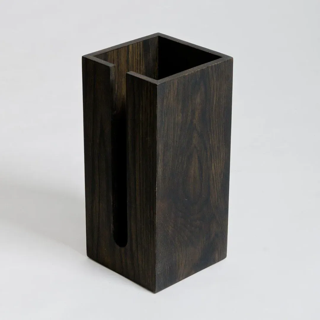 Roll Holder Box - Dark Oak, Solid Wood