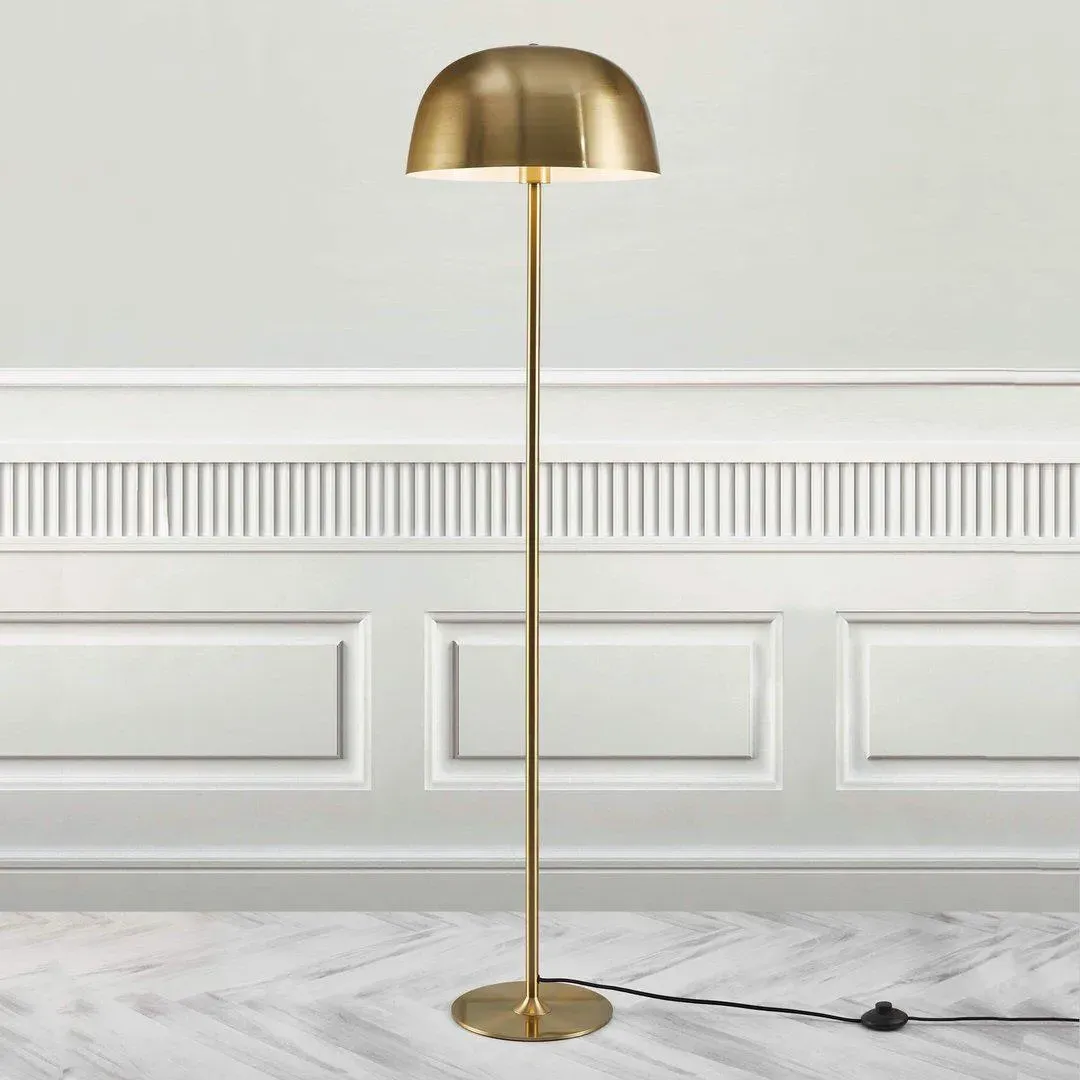 Round Floor Lamp - Brass