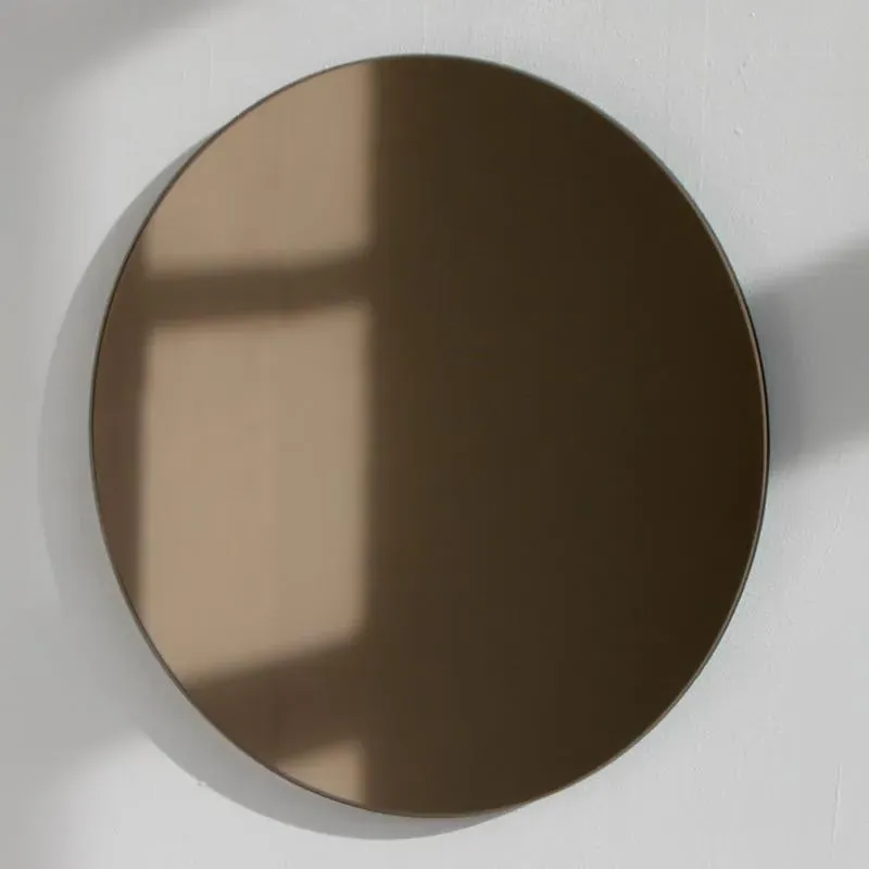 Round Frameless Mirror - Bronze Tinted Glass image