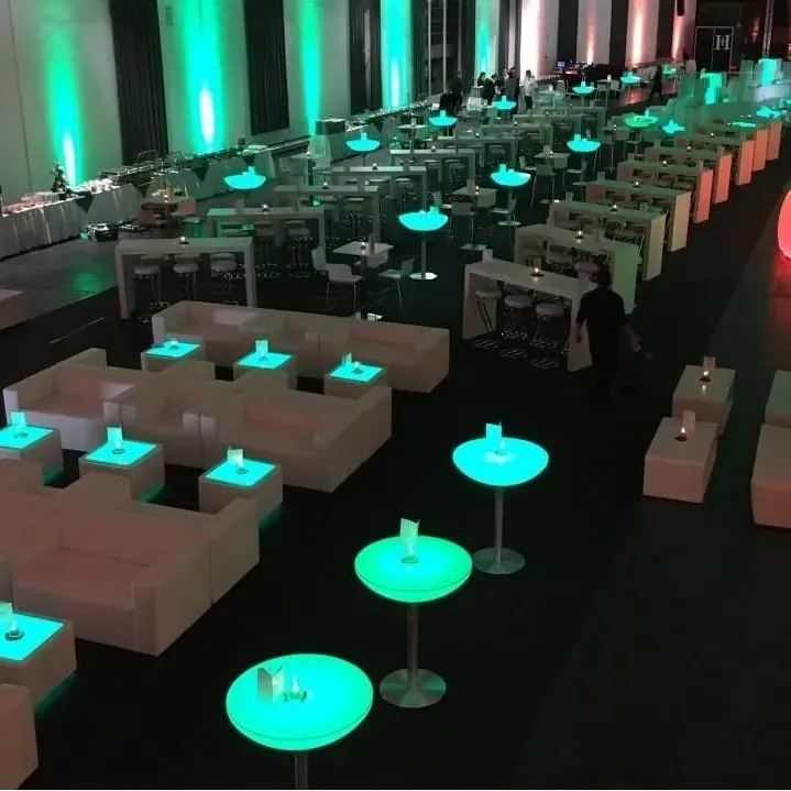 Round Light-Up Table - LED, Outdoor