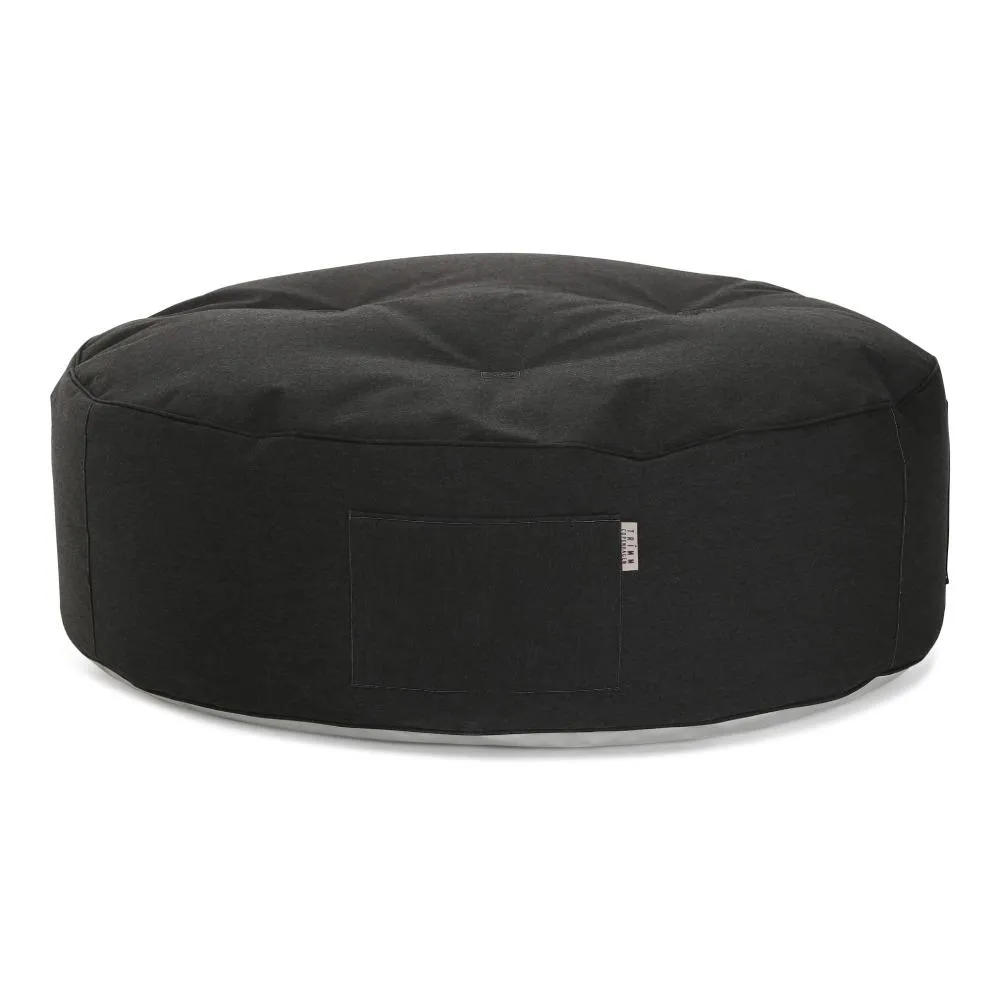 Round Outdoor Pouf - Graphite