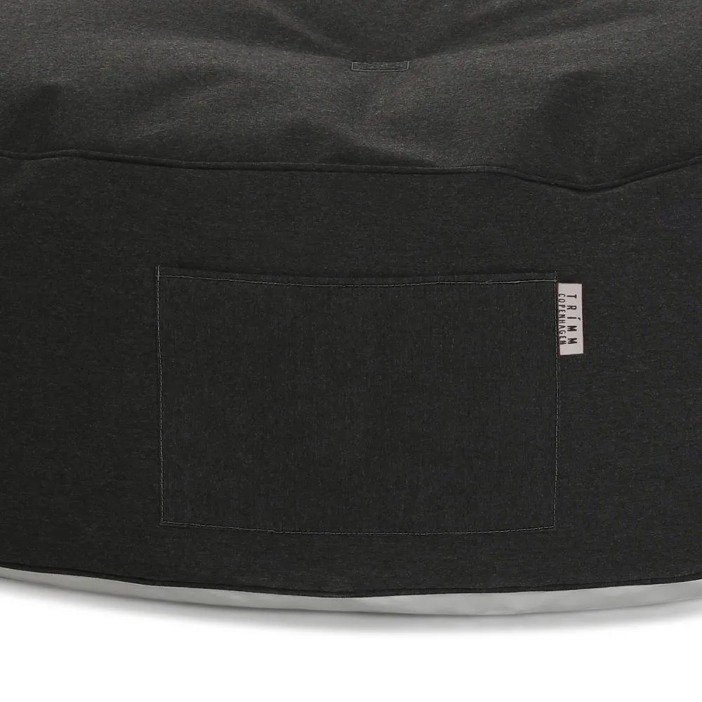 Round Outdoor Pouf - Graphite