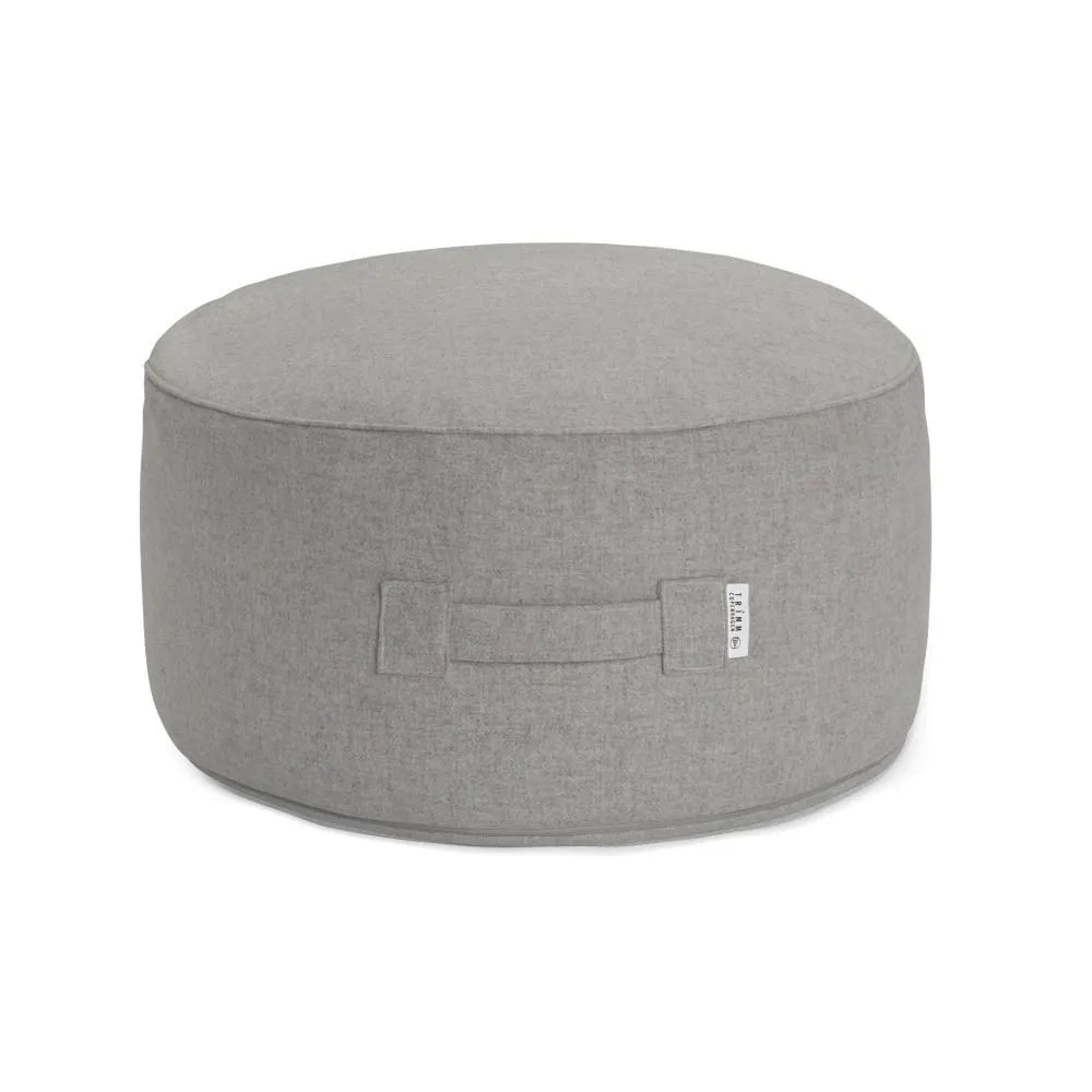 Round Pouf Ottoman - Desert, Wool
